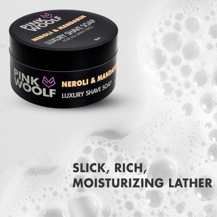 Shaving Soap - NEROLI & MANDARIN - Shaving SoapsPinkWoolf
