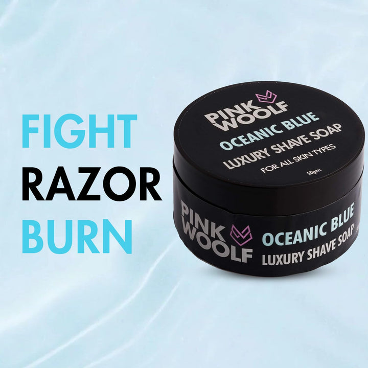 Shaving Soap - OCEANIC BLUE - Shaving SoapsPinkWoolf