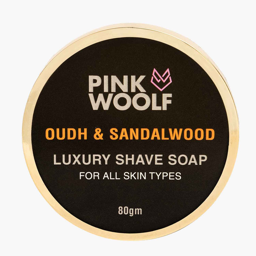Shaving Soap - OUDH & SANDALWOOD 80 gm - Shaving Soaps PinkWoolf