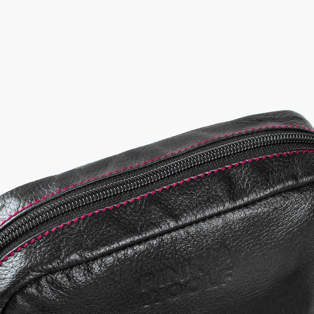 Leather Toiletry Bag - Makes Storing Shaving Kit Easy - Cosmetic & Toiletry BagsPinkWoolf