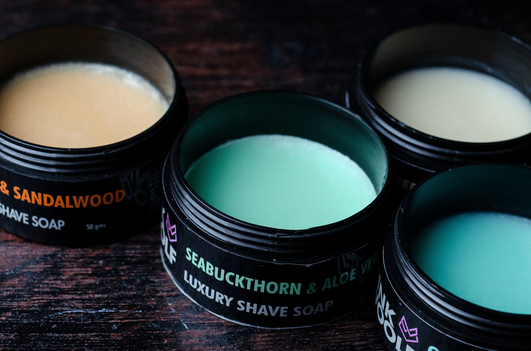 Pink Woolf shaving creams and shaving soaps for traditional wet shaving