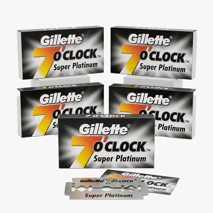 Gillette 7 O'Clock Super Platinum double edge razor blades 25 blades pack