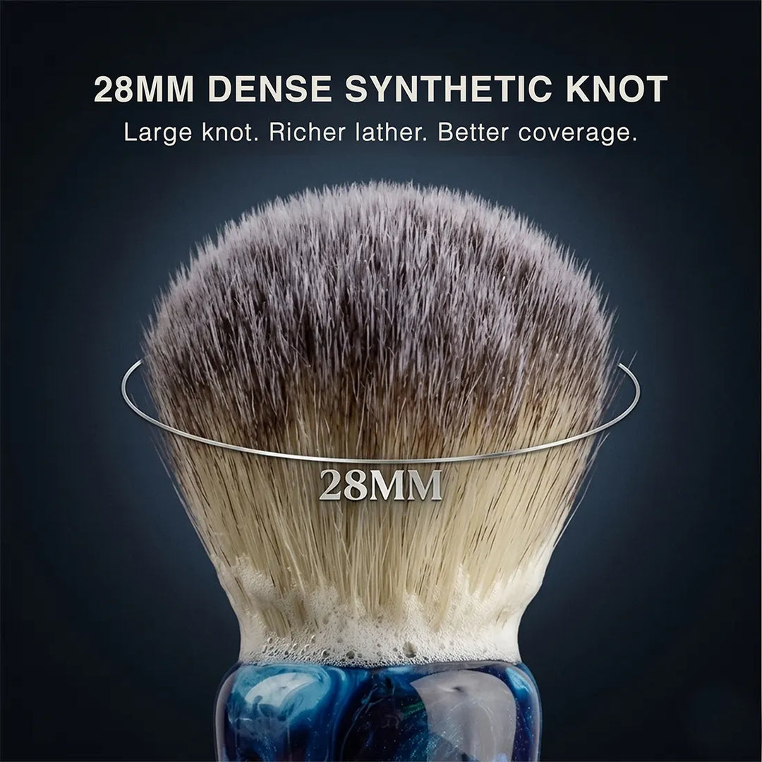 28mm dense synthetic shaving brush knot for rich lather and better coverage