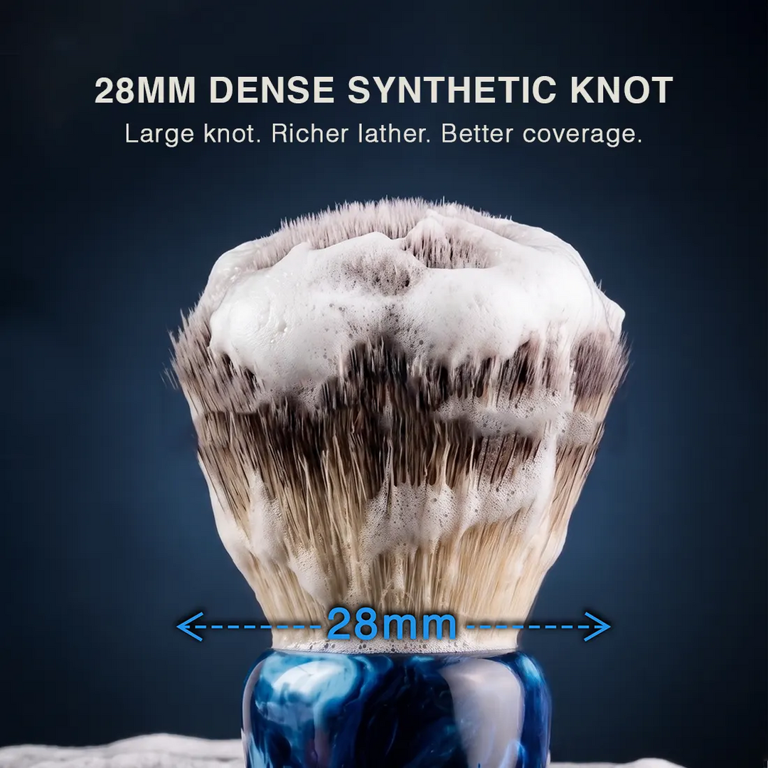 28mm dense synthetic shaving brush knot for rich lather and better coverage