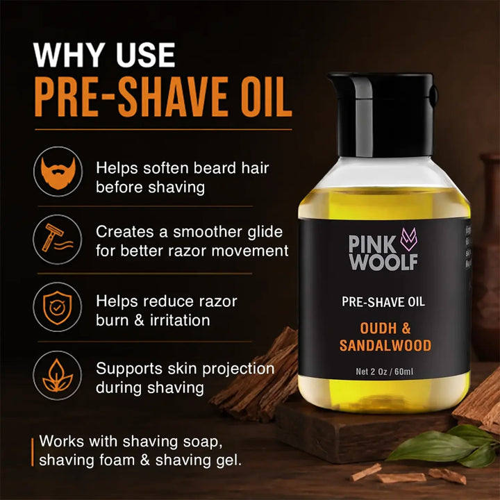 Pink Woolf Pre-Shave Oil for Men – 60 ml