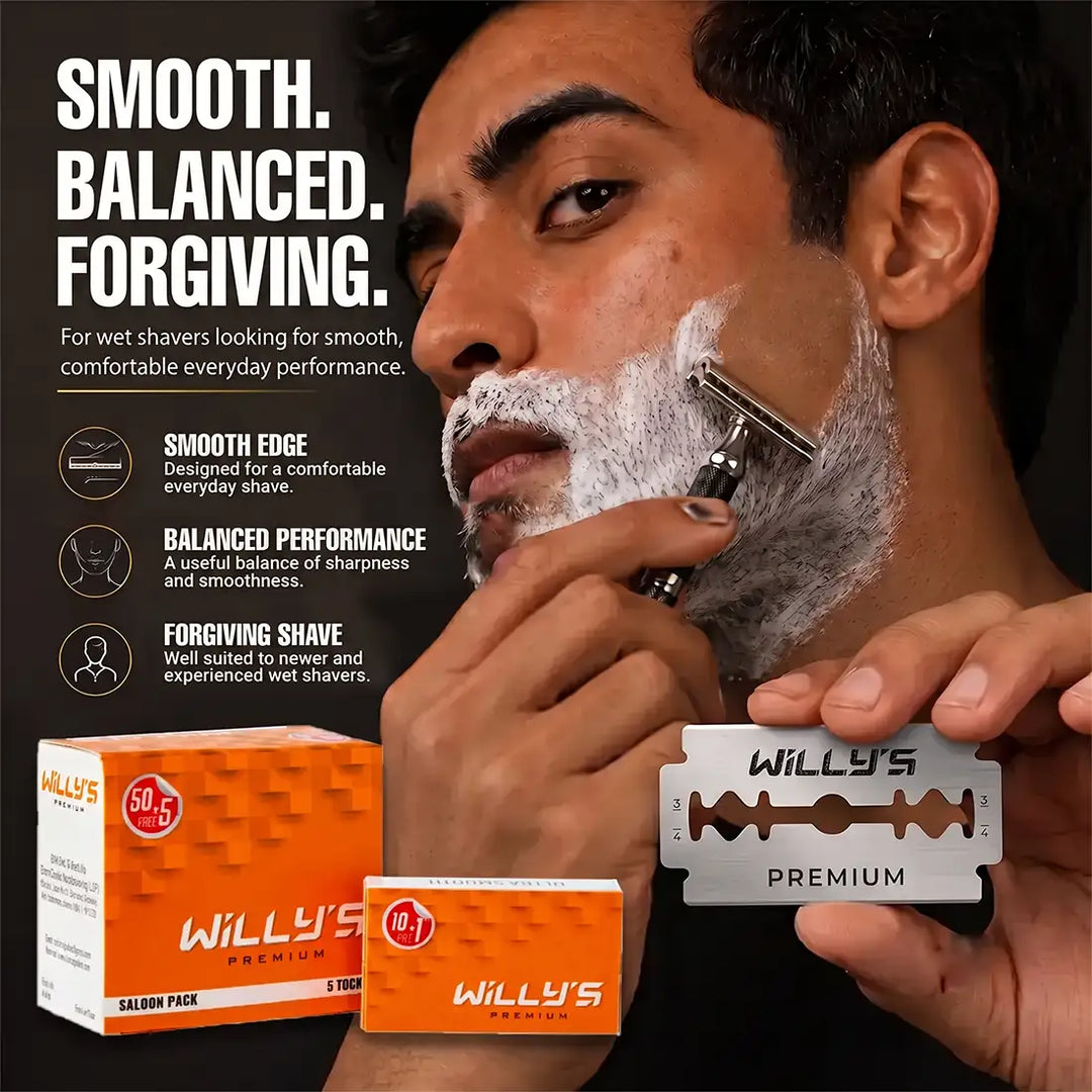 Willy’s Premium Double Edge Razor Blades – 100 Blades