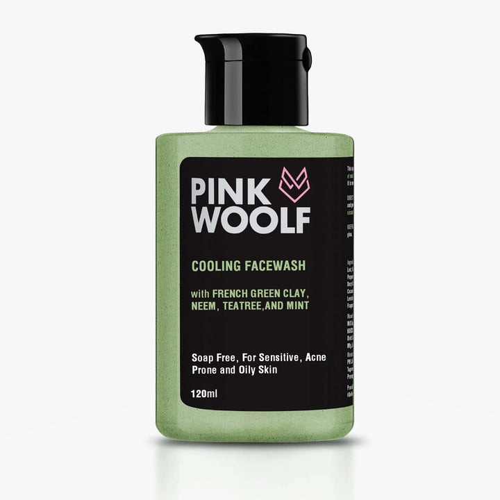 Face Wash (Neem, Tea Tree, French Green Clay) PinkWoolf IN