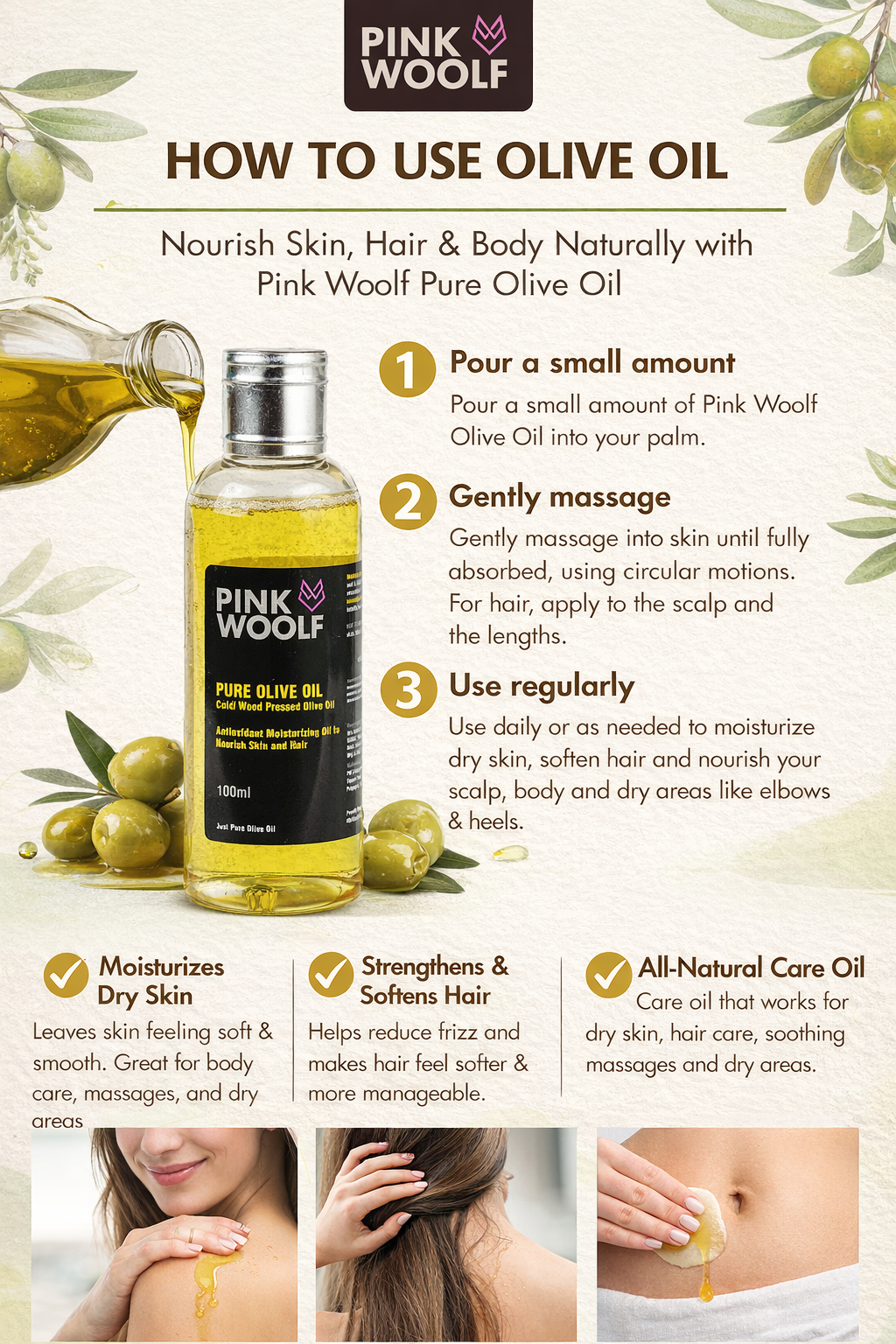 Pure Olive Oil PinkWoolf IN