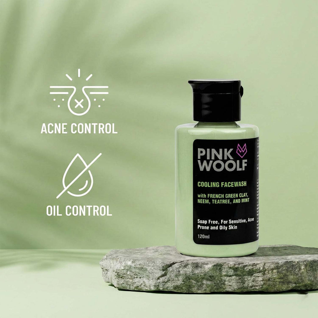 Face Wash (Neem, Tea Tree, French Green Clay) PinkWoolf IN