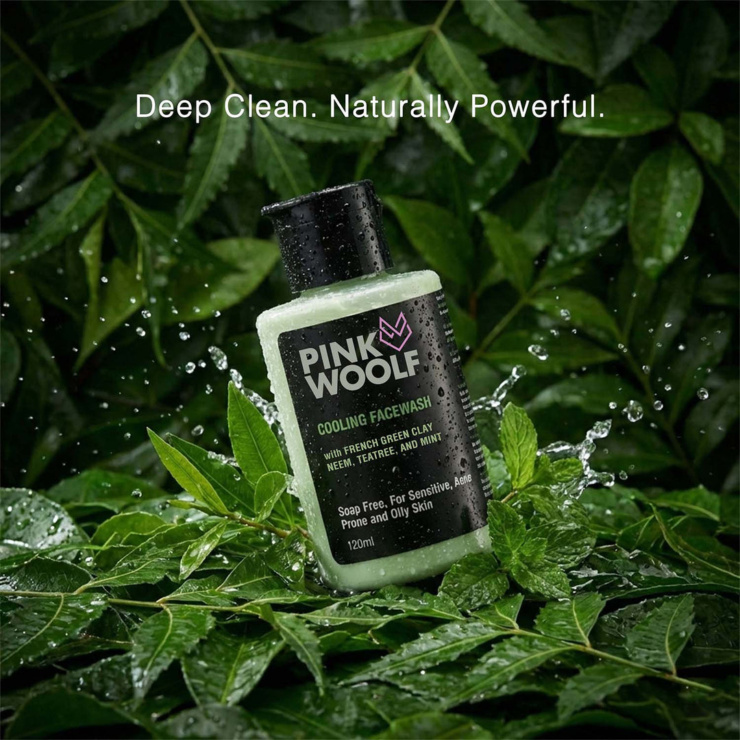 Face Wash (Neem, Tea Tree, French Green Clay) PinkWoolf IN