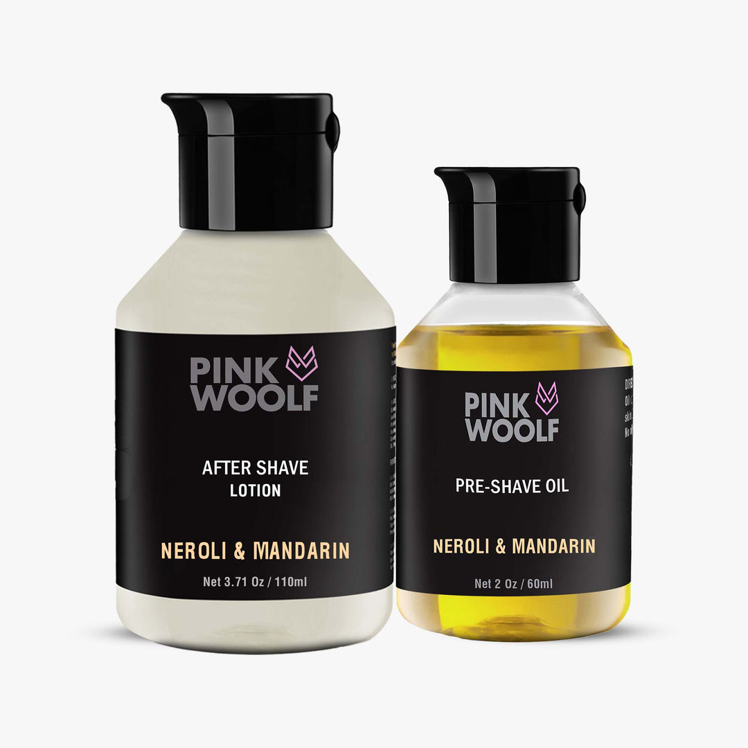 After Shave Lotion and Pre Shave Oil - NEROLI & MANDARIN PinkWoolf IN