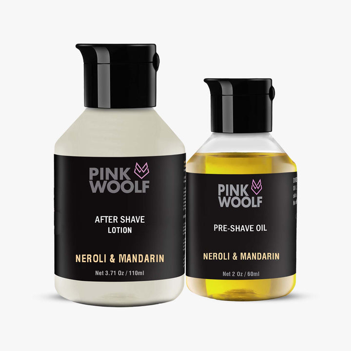 After Shave Lotion and Pre Shave Oil - NEROLI & MANDARIN PinkWoolf IN