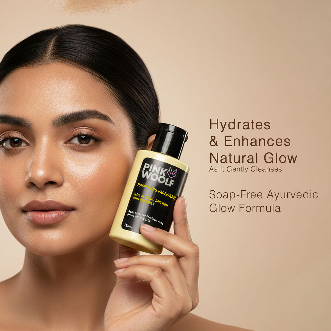 Face Wash (Almond, Saffron, Goatmilk) PinkWoolf IN
