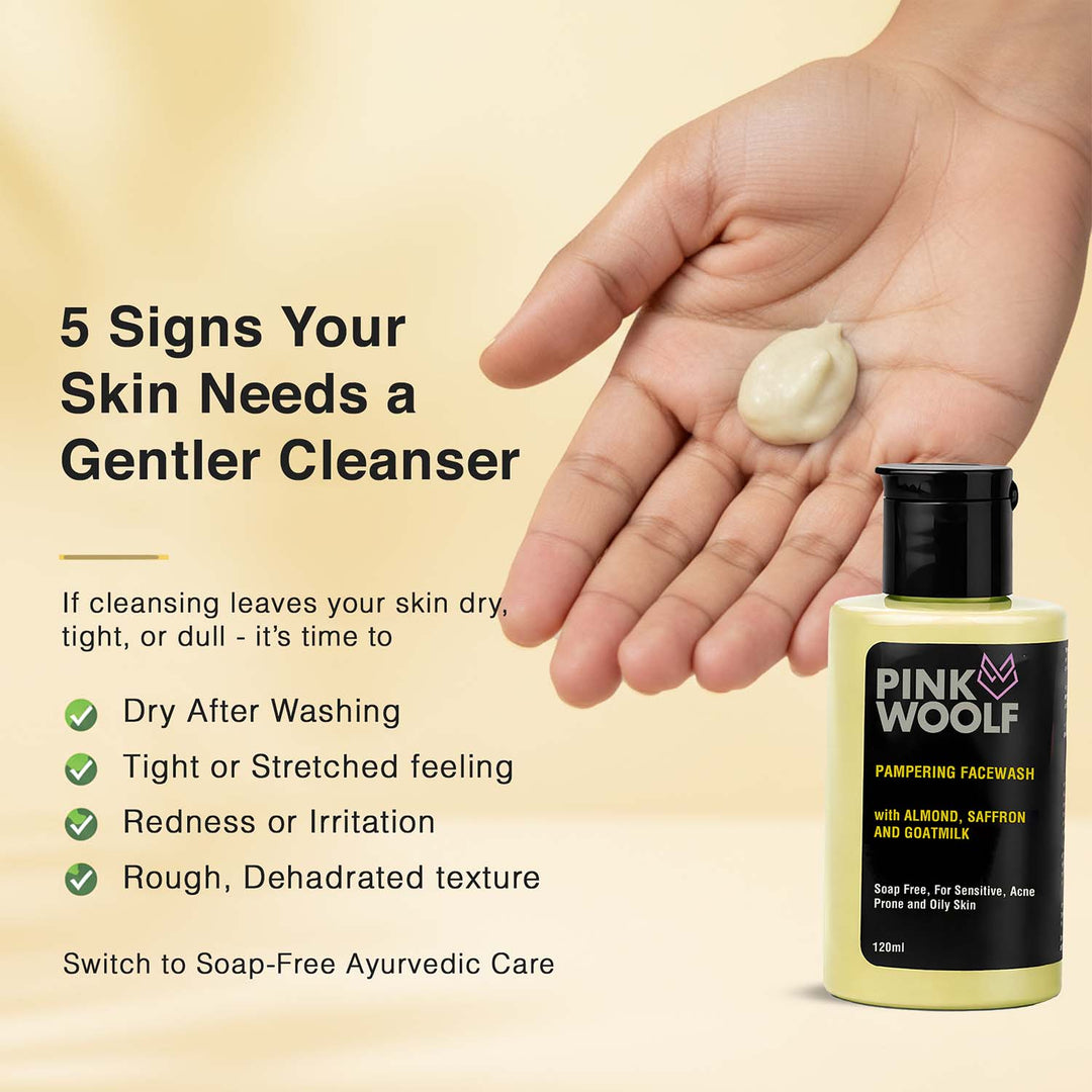 Face Wash (Almond, Saffron, Goatmilk) PinkWoolf IN