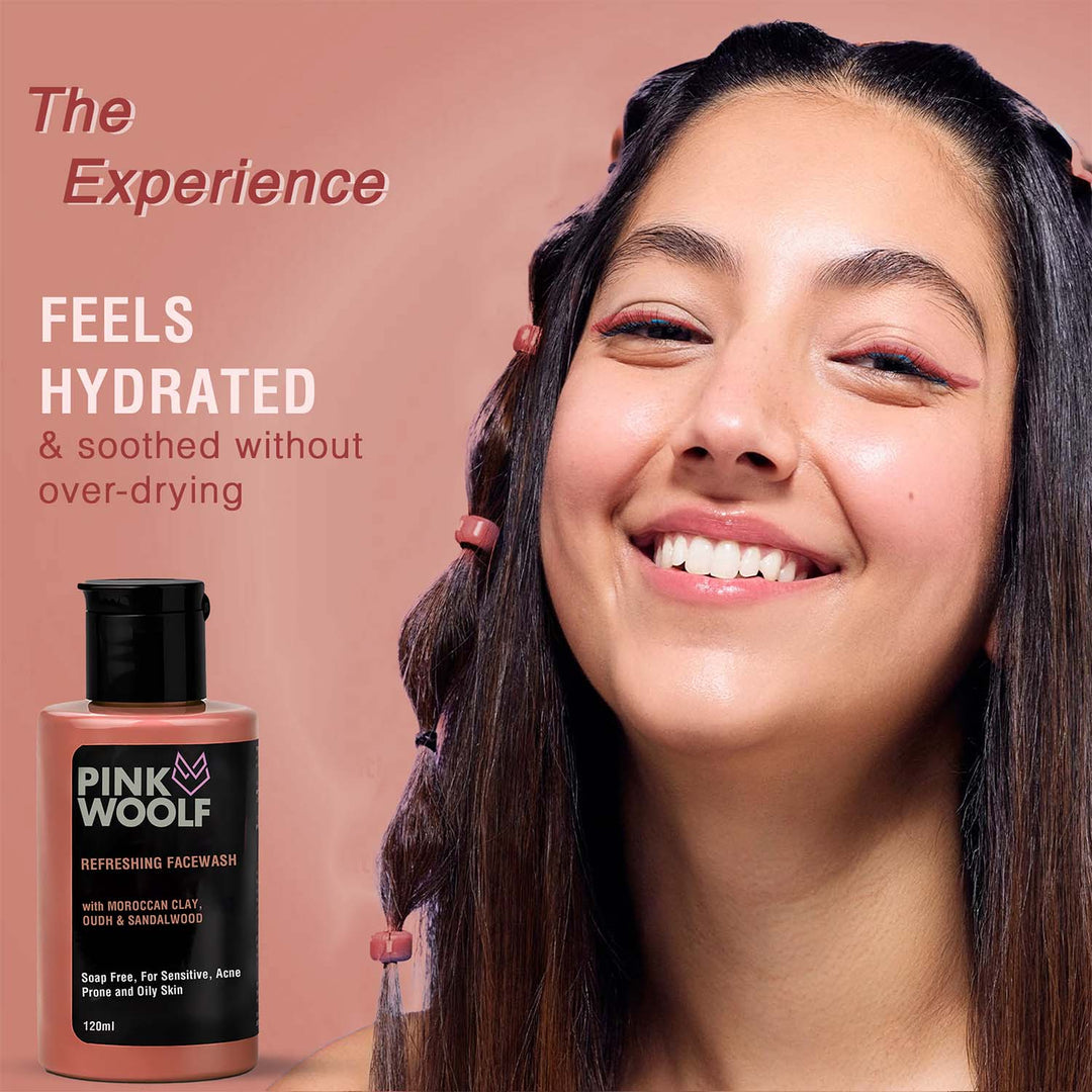 Face Wash (Moroccan Clay, Oudh & Sandalwood) PinkWoolf IN