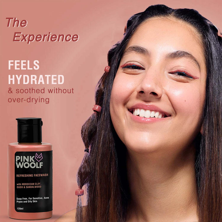 Face Wash (Moroccan Clay, Oudh & Sandalwood) PinkWoolf IN