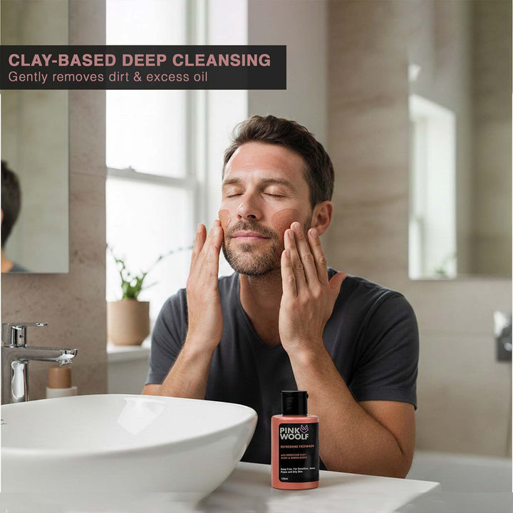 Face Wash (Moroccan Clay, Oudh & Sandalwood) PinkWoolf IN