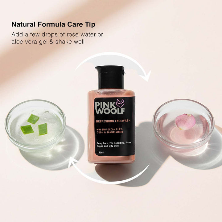 Face Wash (Moroccan Clay, Oudh & Sandalwood) PinkWoolf IN