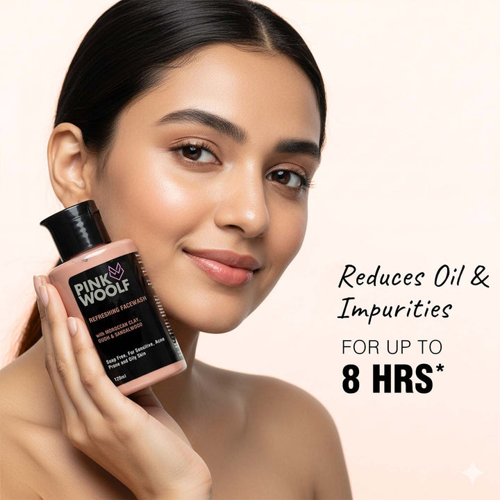 Face Wash (Moroccan Clay, Oudh & Sandalwood) PinkWoolf IN