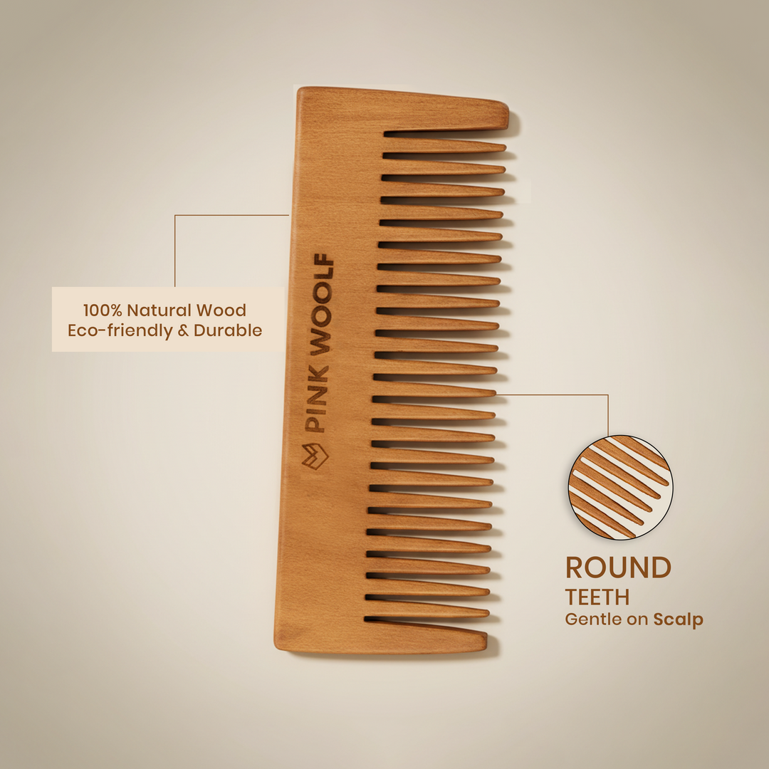 Neem Shampoo Comb PinkWoolf