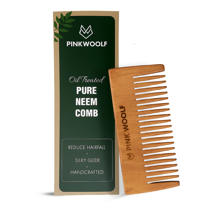 Neem Shampoo Comb PinkWoolf
