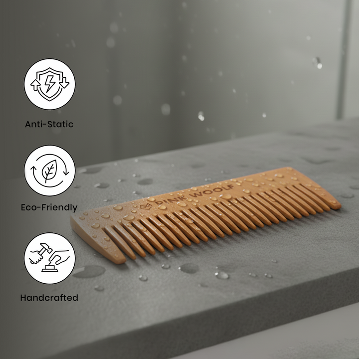 Neem Shampoo Comb PinkWoolf