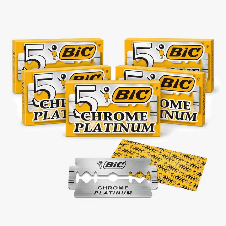 BIC Chrome Platinum Double Edge Razor Blades – 25 Blades