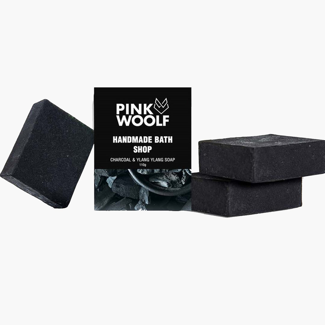 Charcoal & Ylang Ylang - Bathing Soap COMBO Pack of 3 Bars - Bathing SoapsPinkWoolf