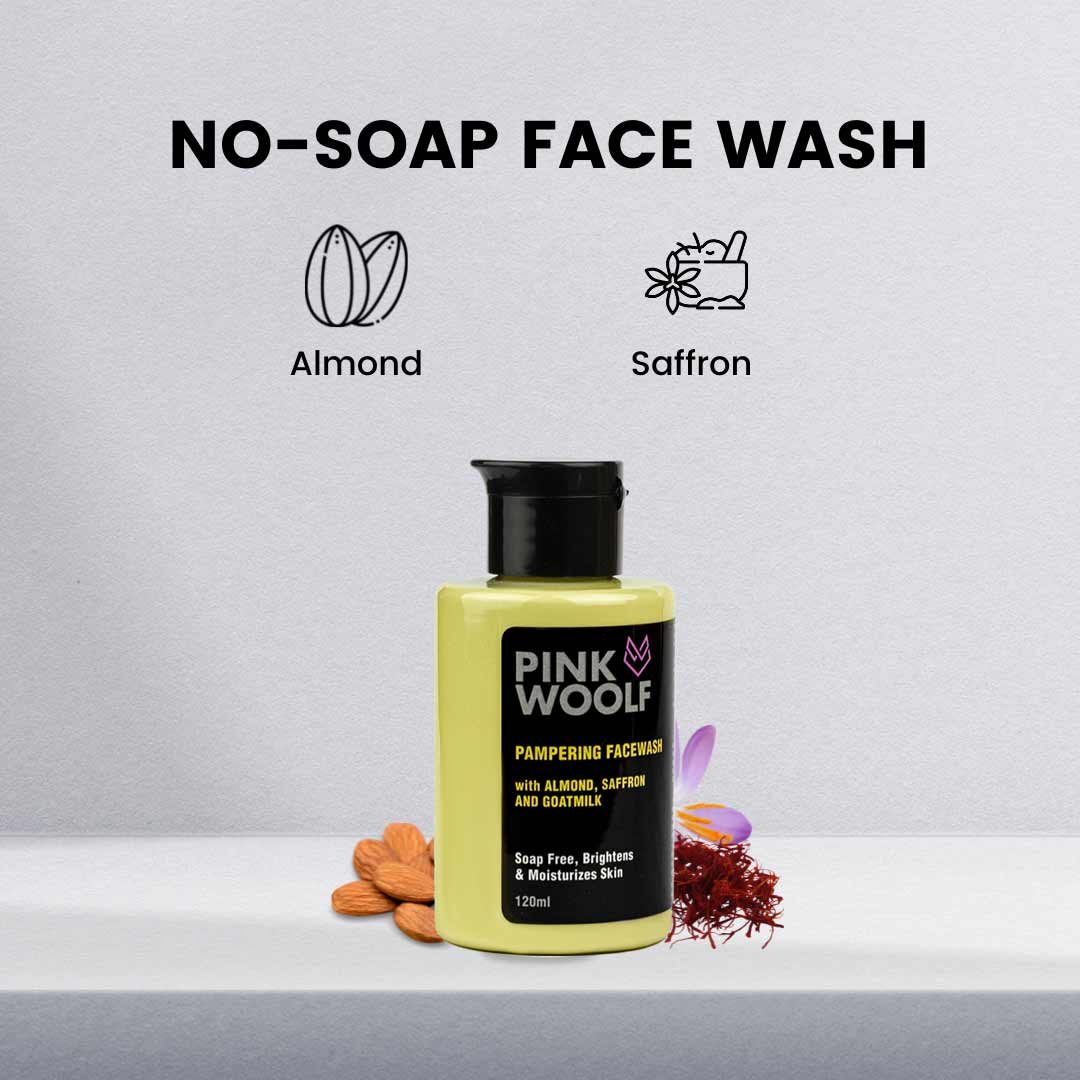 Face Wash (Almond Saffron, Goatmilk) - Face WashPinkWoolf