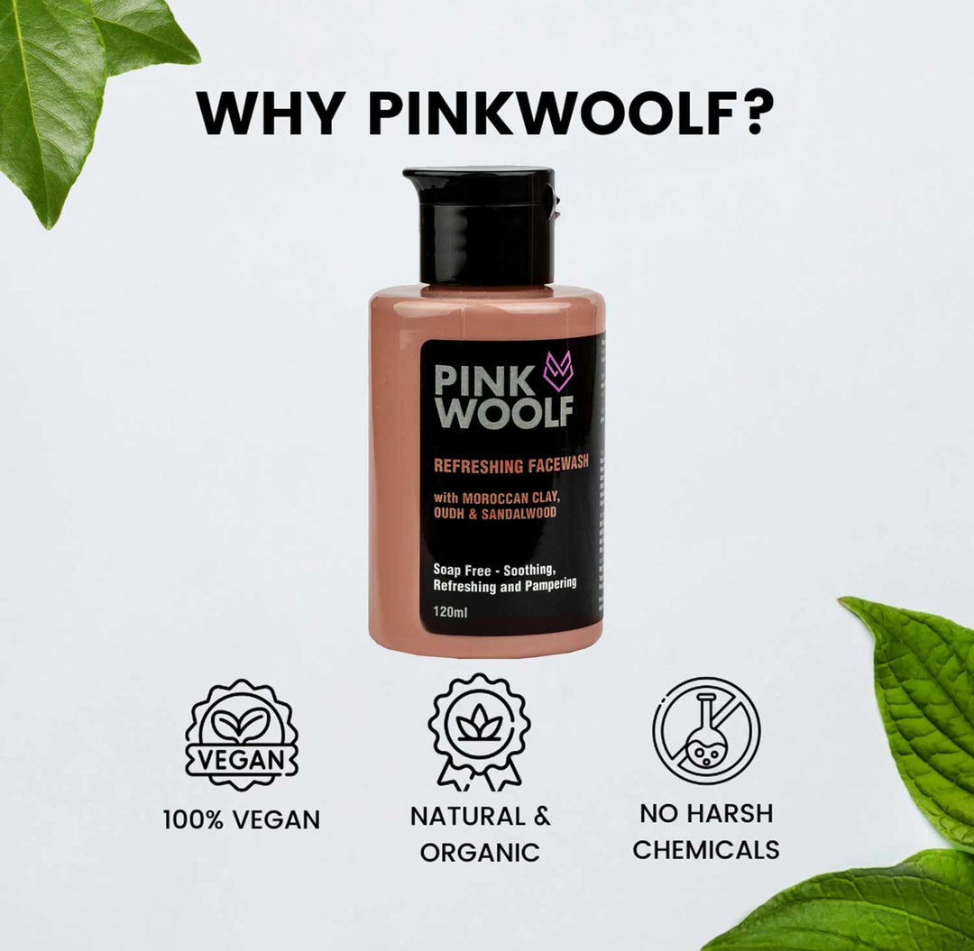 Face Wash (Moroccan Clay, Oudh & Sandalwood) - Face WashPinkWoolf