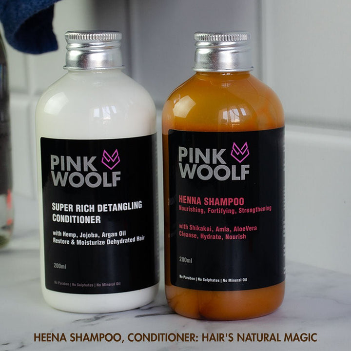 Henna Shampoo Nourishes & Strengthens Hair, Promotes A Healthy Scalp & Hair Growth (DOES NOT COLOR HAIR) - PinkWoolf
