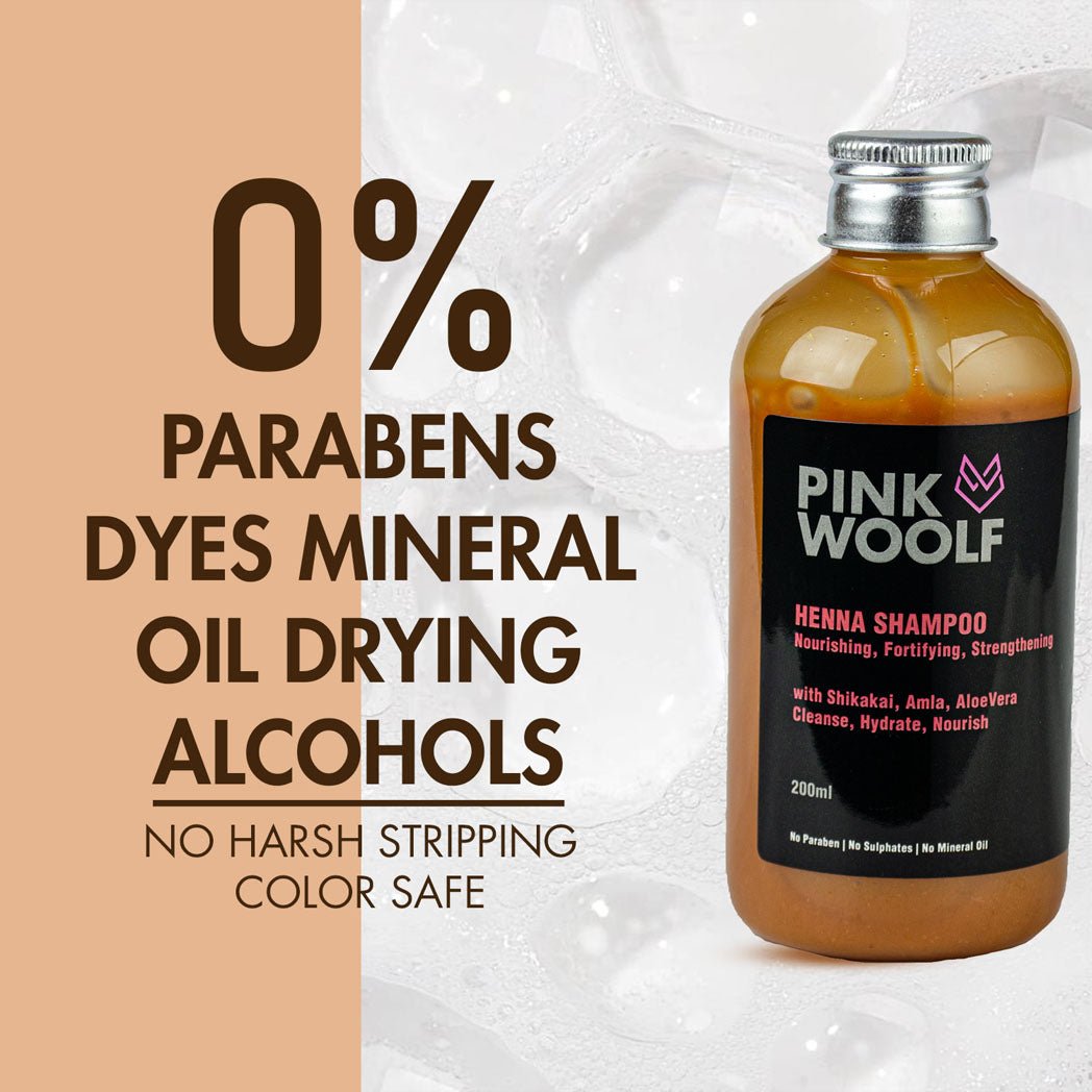 Henna Shampoo Nourishes & Strengthens Hair, Promotes A Healthy Scalp & Hair Growth (DOES NOT COLOR HAIR) - PinkWoolf