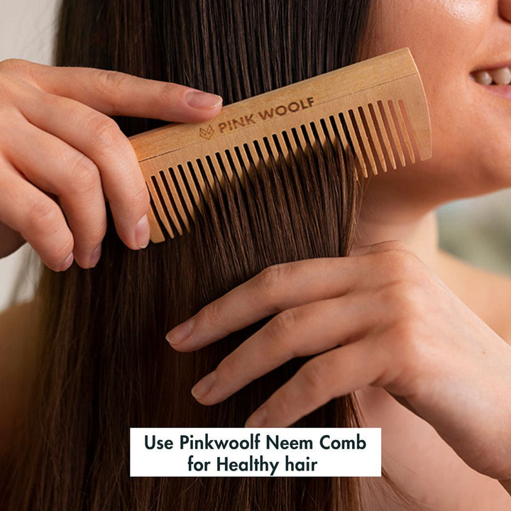 Neem Wooden Hair Comb COMBO - Neem Comb, Neem Wooden CombPinkWoolf