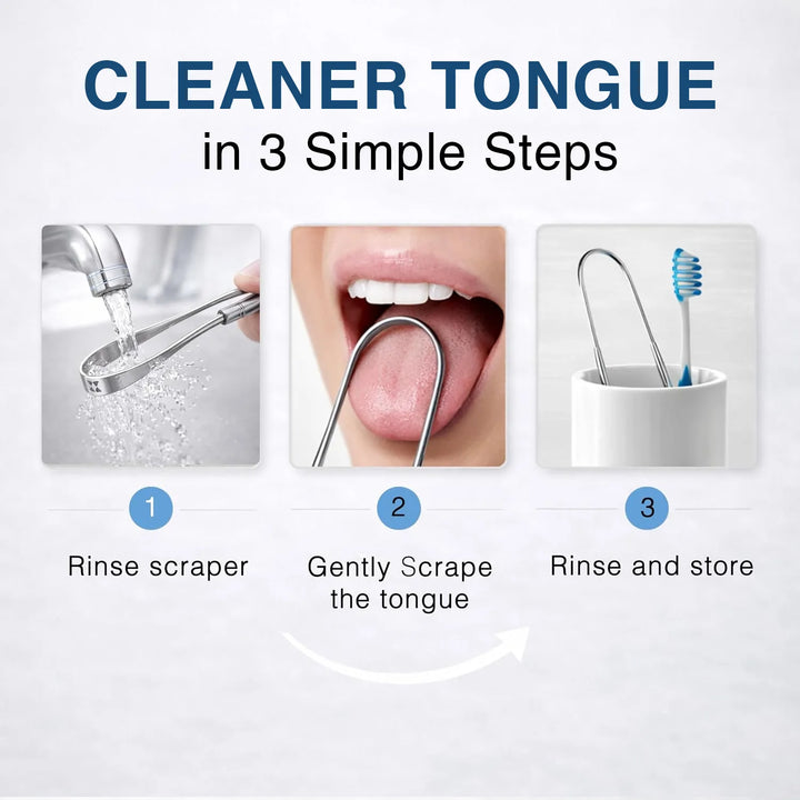 How to use a stainless steel tongue cleaner in three simple steps