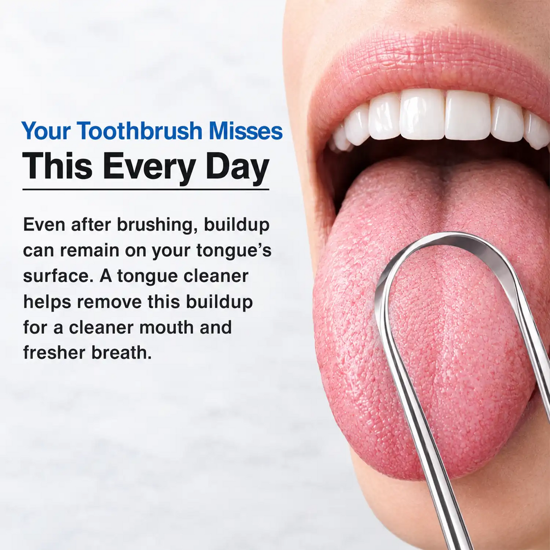 Tongue cleaner for removing tongue coating and supporting fresher breath after brushing