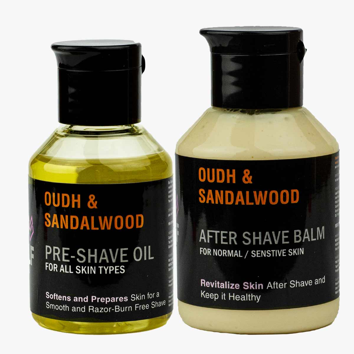 Pre Shave Oil & After Shave Balm - OUDH & SANDALWOOD - AftershavePinkWoolf
