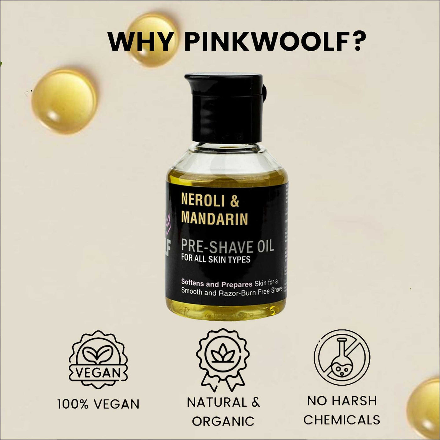 Pre - Shave Oil - NEROLI & MANDARIN - Pre Shave OilPinkWoolf