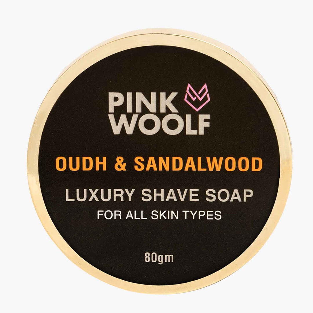 Shaving Soap - OUDH & SANDALWOOD 80 gm - Shaving Soaps PinkWoolf