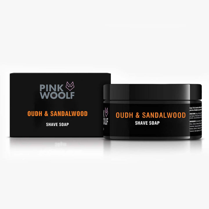 Shaving Soap - OUDH & SANDALWOOD PinkWoolf IN