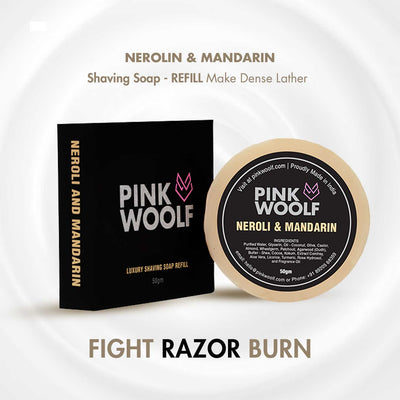 Shaving Soap Refill - NEROLI & MANDARIN - Shaving SoapsPinkWoolf