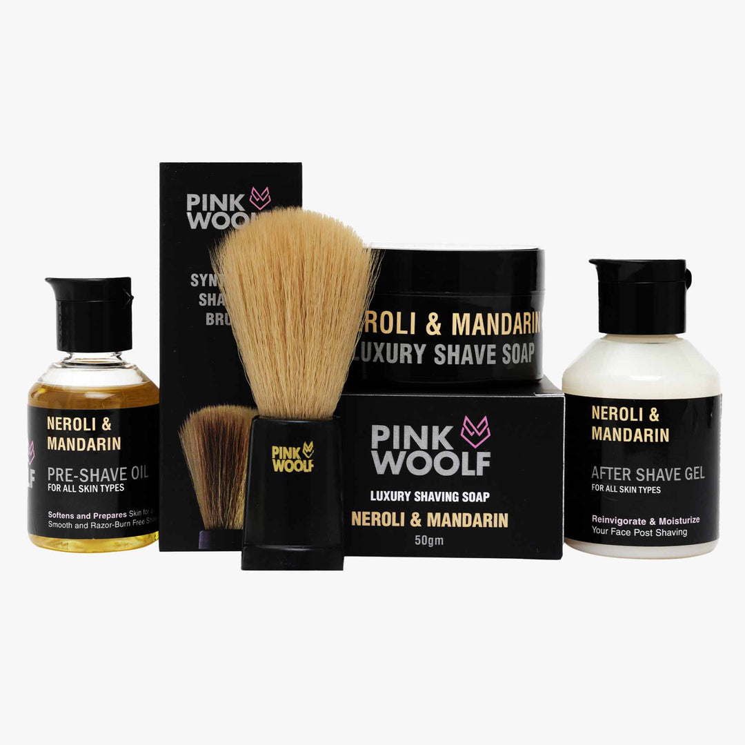 Shaving Starter Kit COMBO for Men | Pack of 4 - Shaving & GroomingPinkWoolf