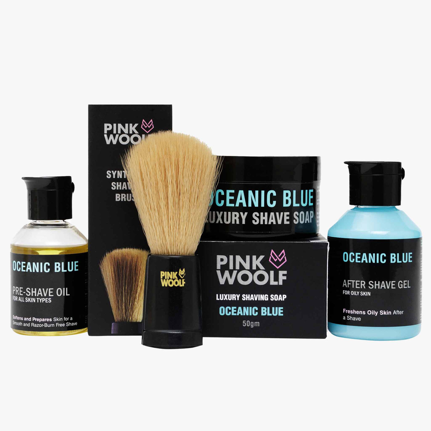 Shaving Starter Kit COMBO for Men | Pack of 4 - Shaving & GroomingPinkWoolf