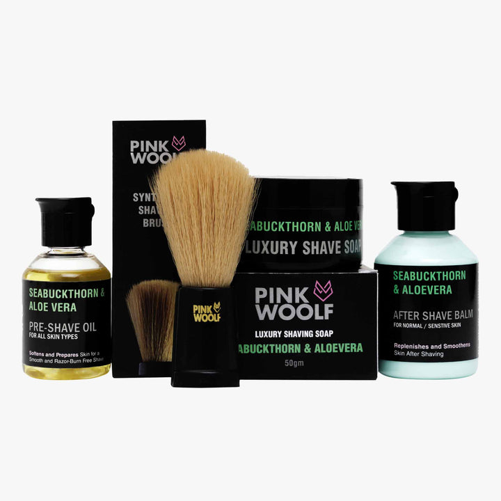 Shaving Starter Kit COMBO for Men | Pack of 4 - Shaving & GroomingPinkWoolf