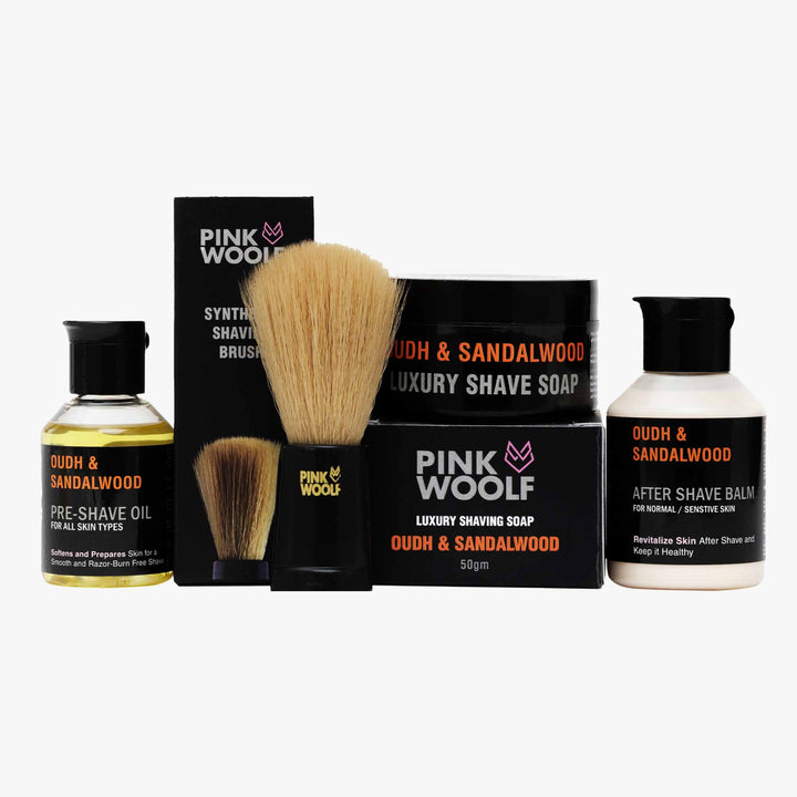 Shaving Starter Kit COMBO for Men | Pack of 4 - Shaving & GroomingPinkWoolf