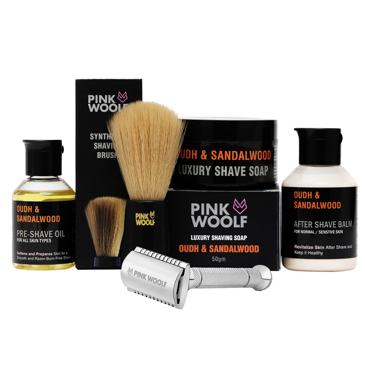 The Essential Grooming Kit | Oudh & Sandalwood - PinkWoolf