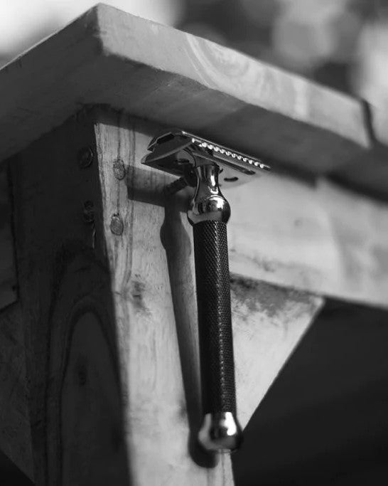 Pink Woolf safety razor for traditional wet shaving