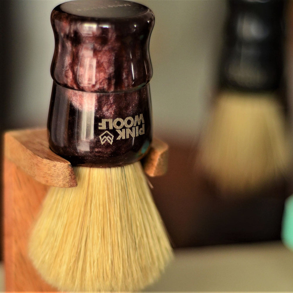 Boar Shaving Brush (Maroon) - Shaving BrushPinkWoolf