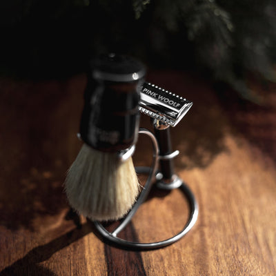 Pink Woolf Classic Safety Razor & Shaving Brush Stand - Shaving & GroomingPinkWoolf