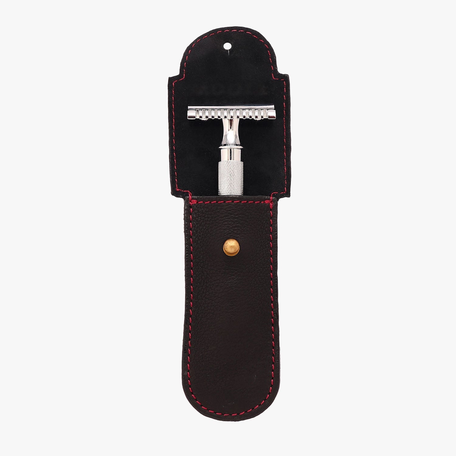 Travel-Friendly Leather Razor Cover - Keep Fingers Safe – PinkWoolf