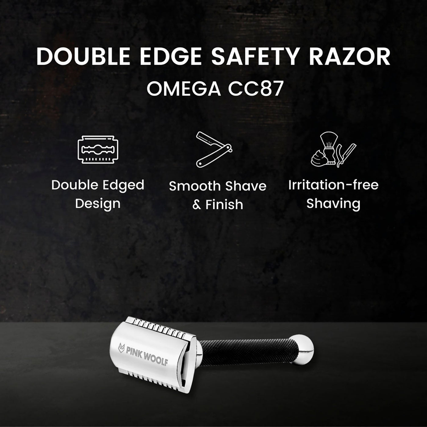 Safety Razor - Closed Comb (CC87) BLACK - Razors & Razor BladesPinkWoolf